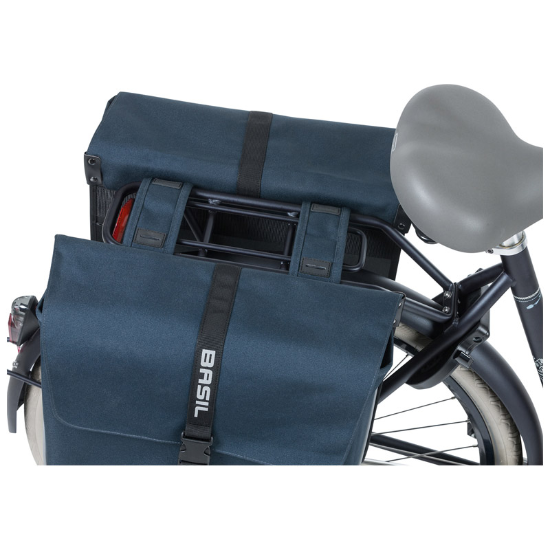 Sacoche arrière vélo double Basil Forte 35L bleu marine (41x15x43cm) universel pour VTC et VAE - vue 4