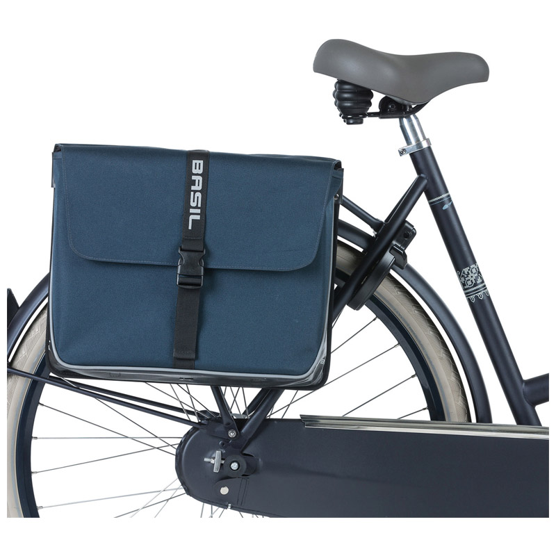 Sacoche arrière vélo double Basil Forte 35L bleu marine (41x15x43cm) universel pour VTC et VAE - vue 5