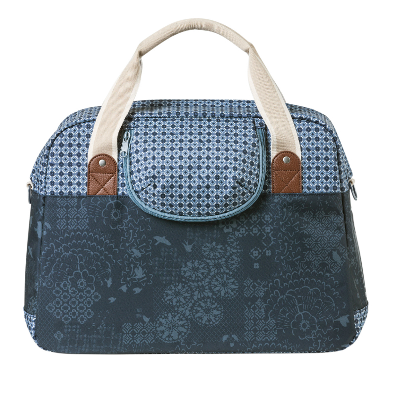 Sac à main vélo Basil Bohème 18L bleu indigo fixation hook-on 44x17x31cm - vue 3