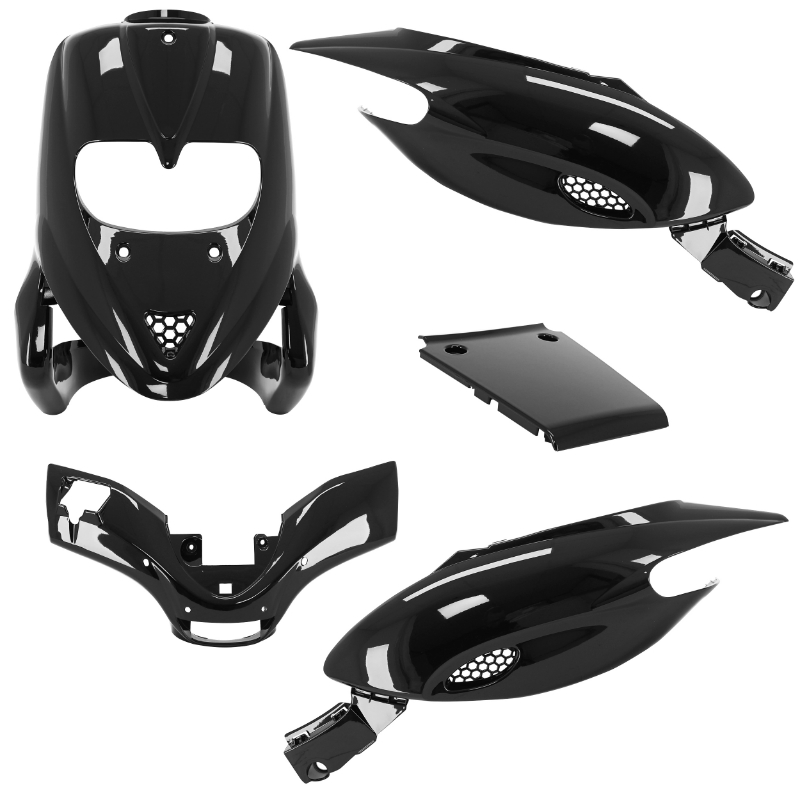 Carrosserie carenage Gilera 50 Stalker noir brillant 5 pièces avec trappe P2R - vue 2