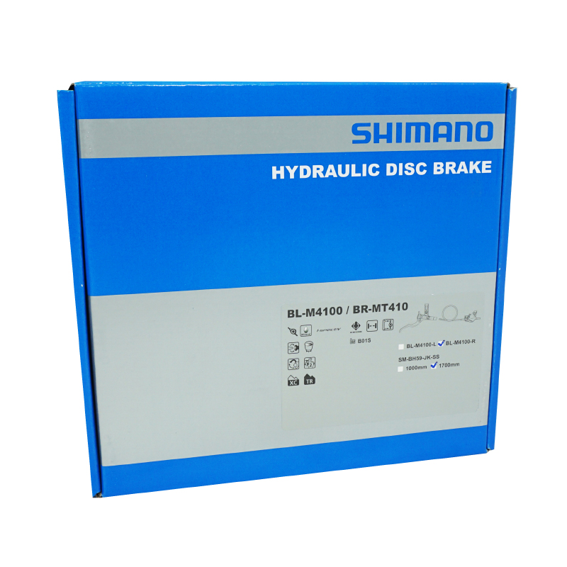 Étrier de frein à disque hydraulique Shimano Deore M4100 arrière noir système double piston 1700 mm - vue 2