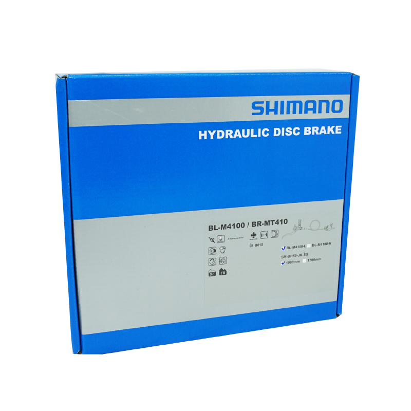 Étrier de frein à disque VTT hydraulique Shimano Deore M4100 avant noir système double piston 1000 mm - vue 2