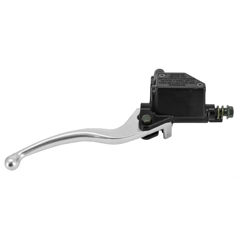 Maître-cylindre de frein P2R Sym 50-125 Symphony S 2010-2014, Fiddle 3, Jet14 et Peugeot 50-125 Tweet 2010-2019 noir-argent droit - vue 2