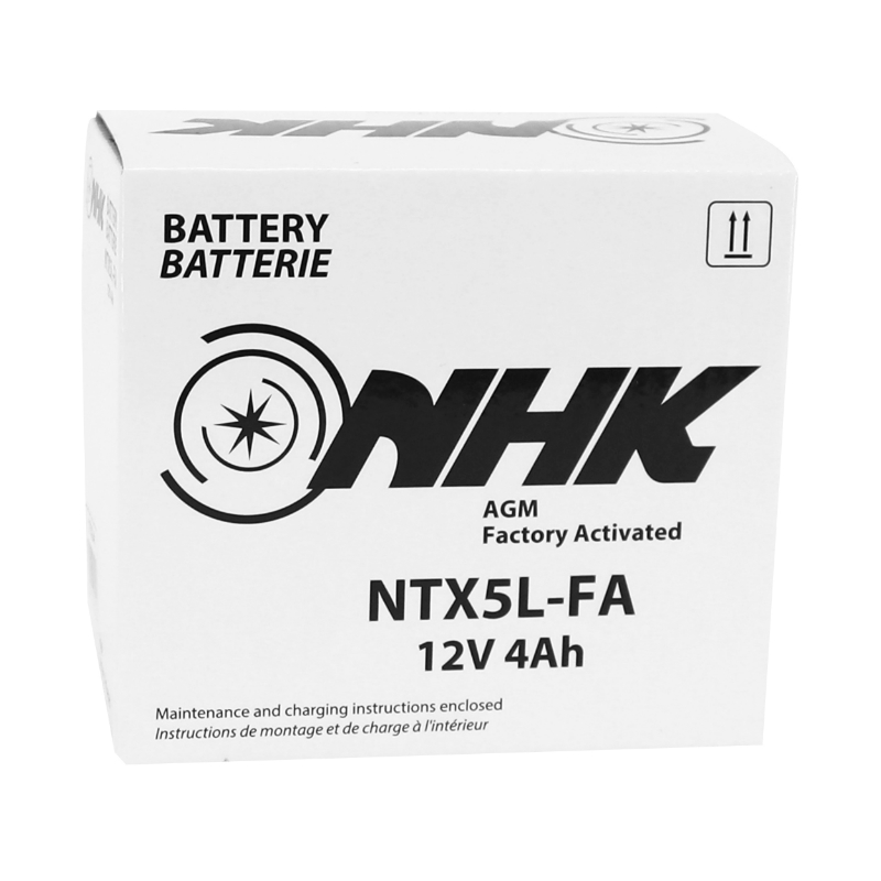Batterie 12V 4 ah NTX5L Nhk fa sans entretien prete a l'emploi (lg115xl72xh107mm) (activee en usine-fa - qualite premium - equivalent YTX5L-BS) - vue 2