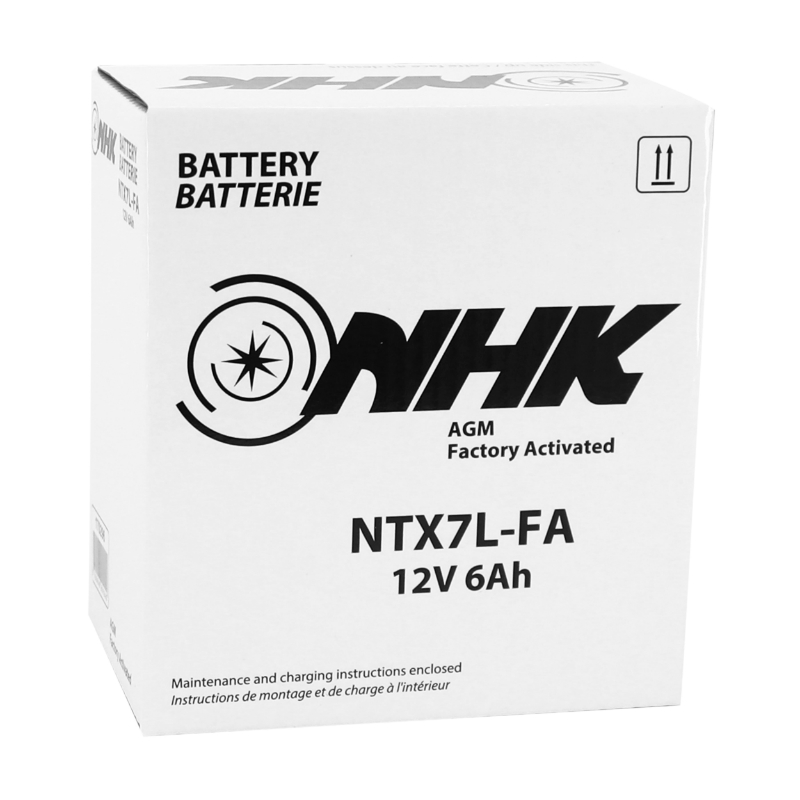 Batterie 12V 6 ah NTX7L Nhk fa sans entretien prete a l'emploi (lg114xl71xh131mm) (activee en usine-fa - qualite premium - equivalent YTX7L) - vue 2