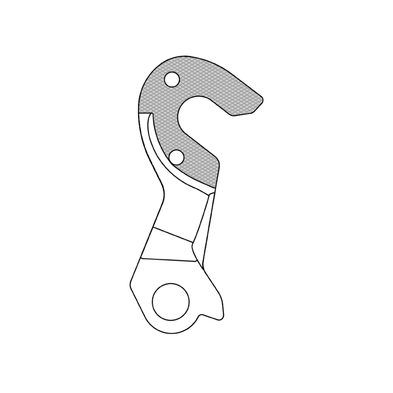 Patte de dérailleur aluminium Marwi Cube GH-287 - vue 3