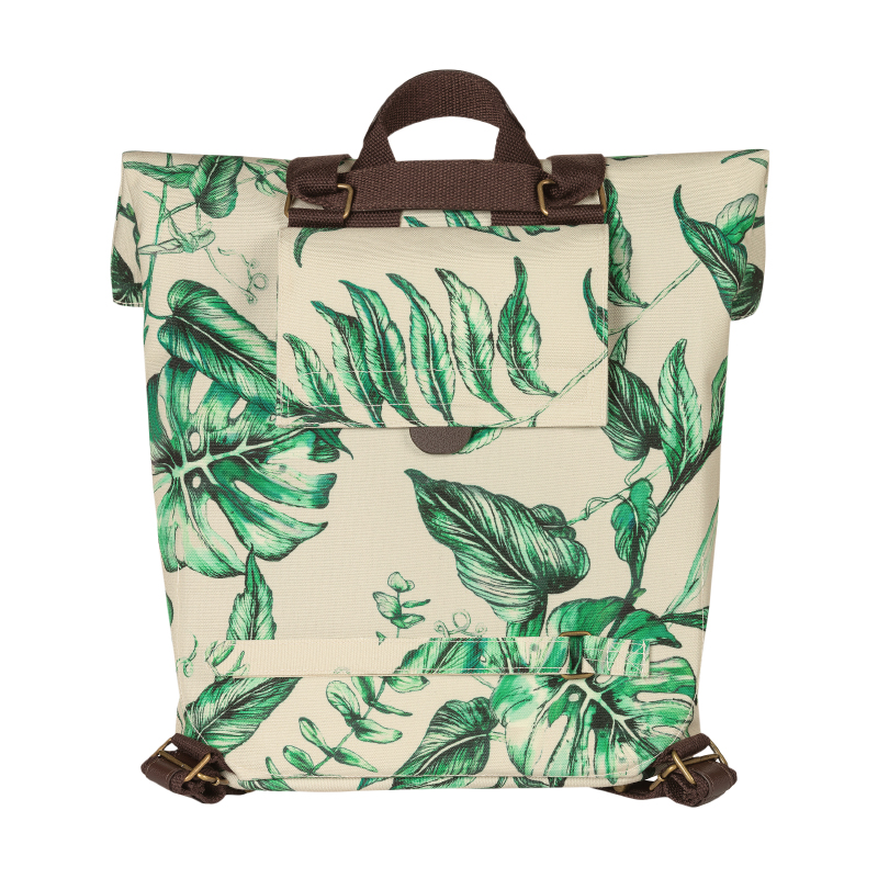 Sacoche arrière vélo latérale Basil Evergreen Daypack beige 14-19L - vue 3