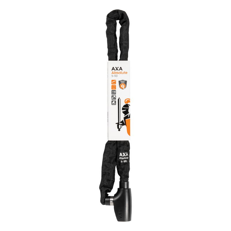 Antivol velo chaine a cle Axa absolute diam 5 MM L0.90M noir - securite niveau 7-15 - vue 2