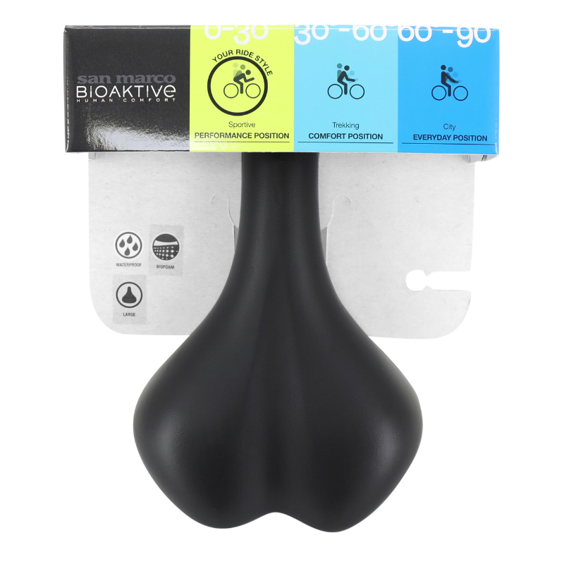 Selle San Marco Bioaktive Sport Mémoire de Forme Femme Noir Athletic Rail Acier 350G 170X250MM - vue 5