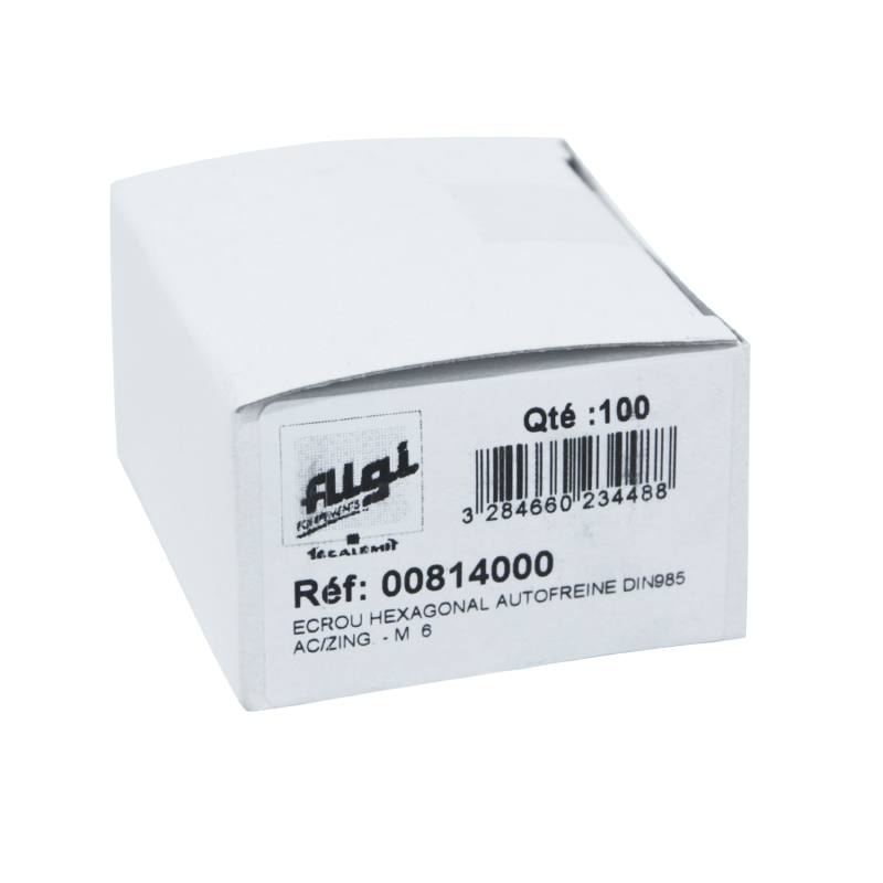 Écrou 6 pans Nylstop-frein M6 boîte de 100 pièces ALGI - vue 3