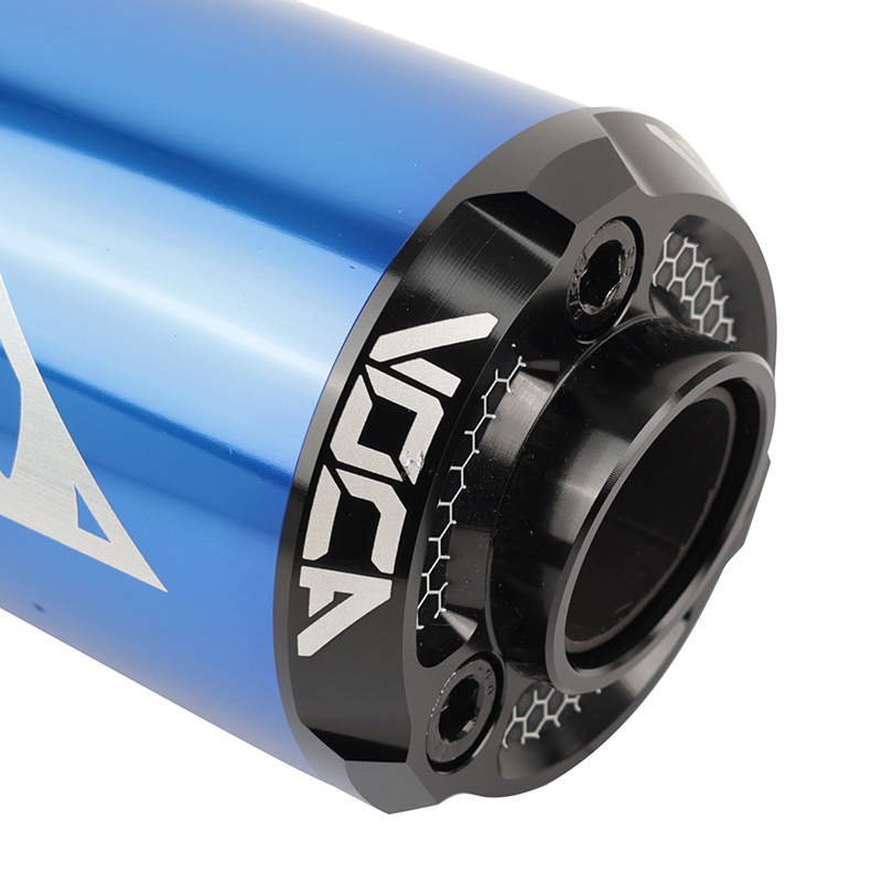 Silencieux VOCA Racing chromé passage bas aluminium bleu Sherco 50 SM-R SE-R - vue 2