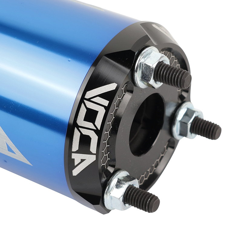 Silencieux VOCA Racing chromé passage bas aluminium bleu Sherco 50 SM-R SE-R - vue 3