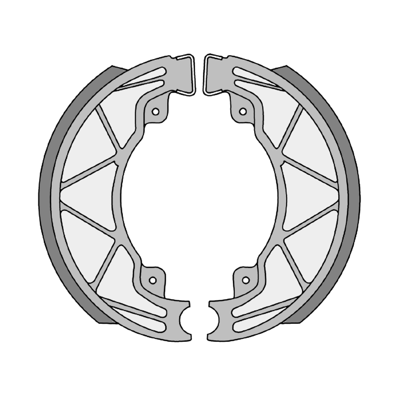 Machoire de frein maxiscooter Newfren pour piaggio 125 X8 street 2006+ ar, 125 liberty 1998+ ar, 125 fly 2005+ ar, liberty 125 ar diam 140X25 MM (GF0268 pro) - vue 2