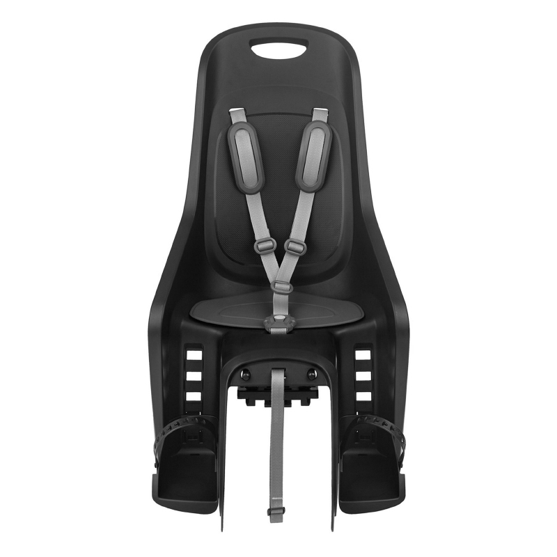 Porte bebe-siege enfant arriere Polisport a fixer sur porte bagage fixation etau bubbly maxi mik HD noir coussin gris (9 a 22KGS) homologue en 14344 compatible systeme " mik HD " uniquement - vue 2