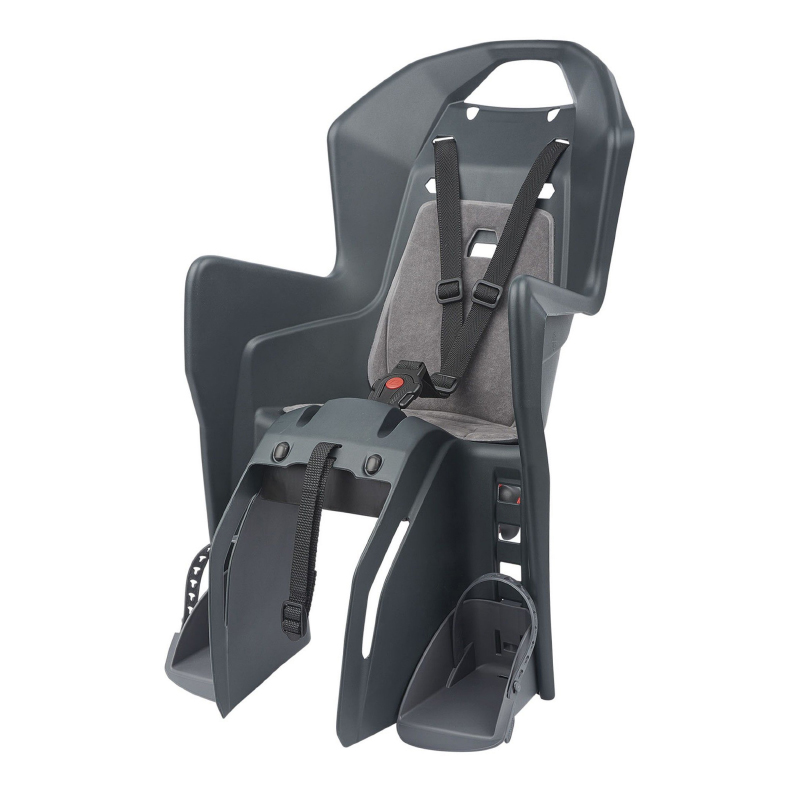 Porte-bébé arrière Polisport Koolah fixation porte-bagages noir/gris - vue 2