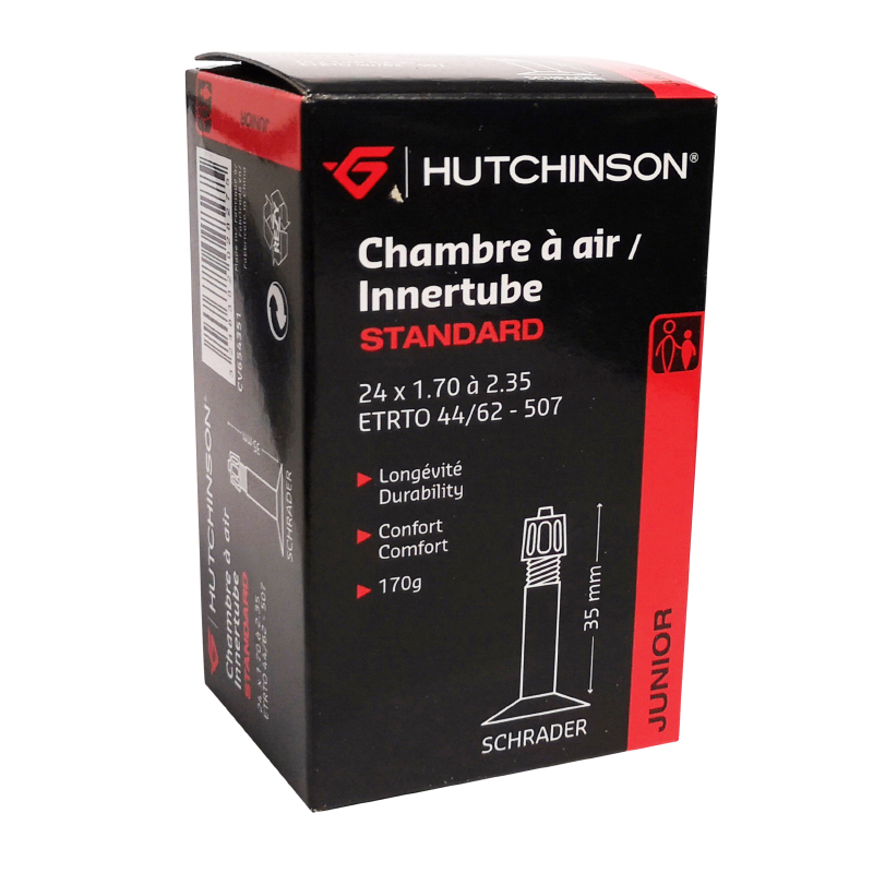 Chambre à air vélo 24 x 1.70-2.35 Hutchinson valve standard 40 mm