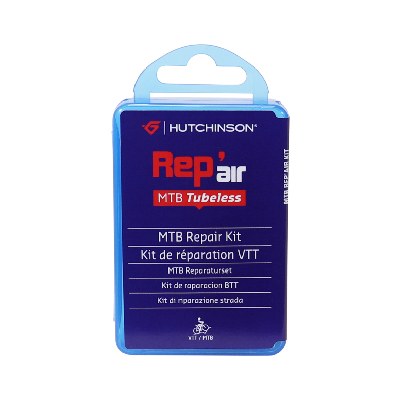 Kit réparation pneu tubeless VTT Hutchinson par l'intérieur avec rustines - boîte (colle 3 g + 4 patchs 25 mm) - vue 2