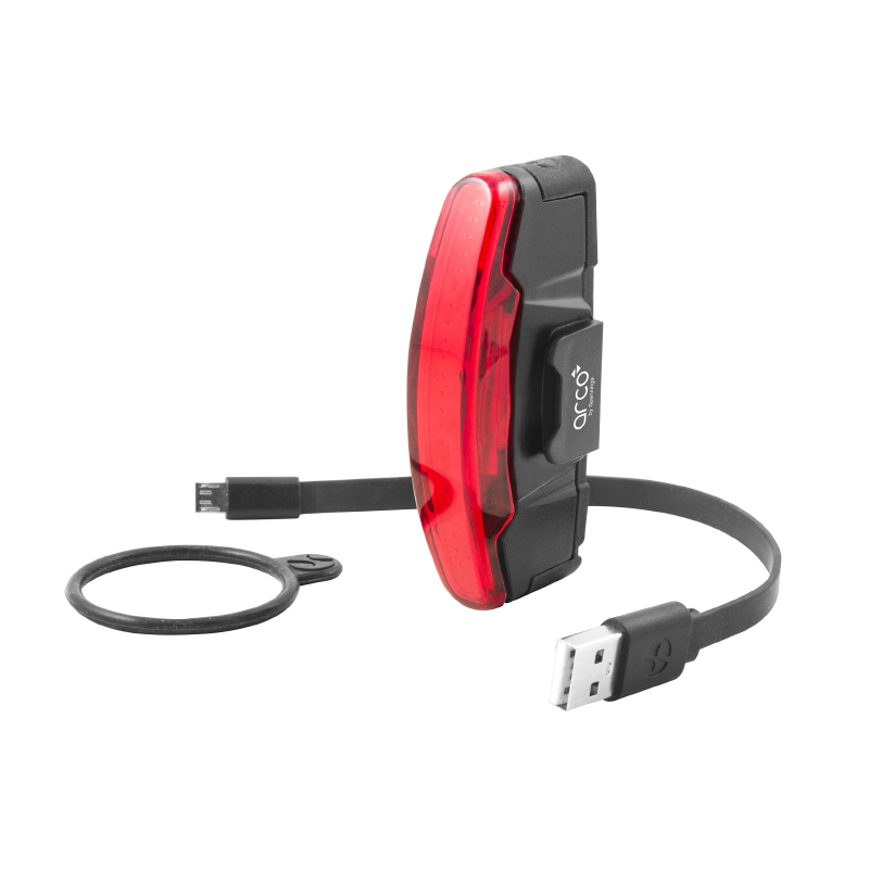 Éclairage vélo arrière USB sur tige de selle Spanninga Arco noir - vue 2