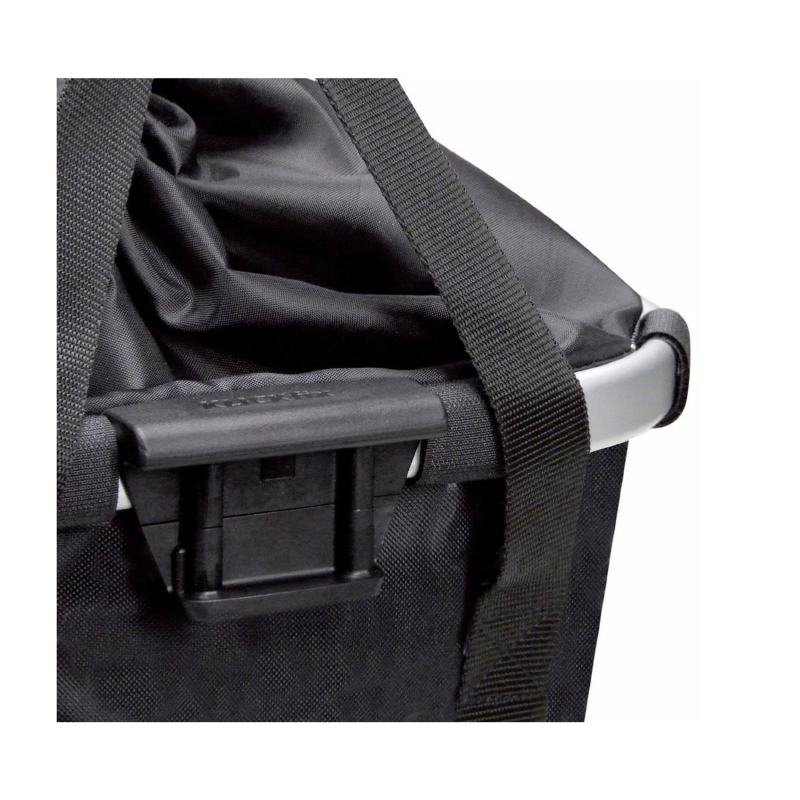 Panier avant toile Klickfix bikebaskets noir fixation sur cintre 15L (35X28X26CM) (livre sans fixation) - vue 2