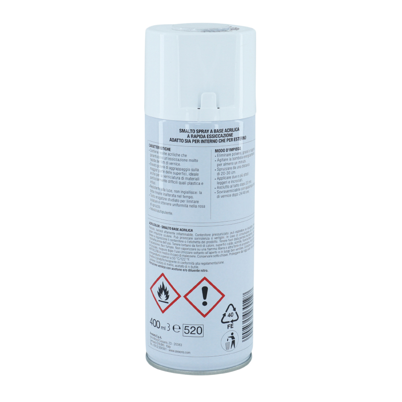 Bombe de peinture acrylique Arexons blanc brillant RAL 9003 400 ml - vue 2