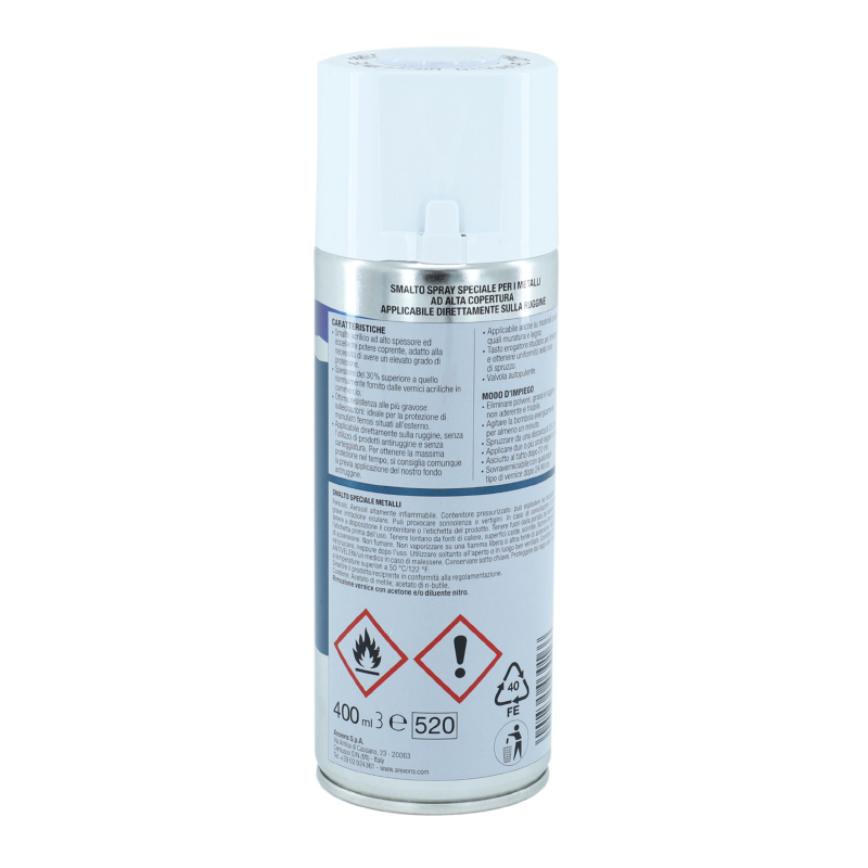 Bombe de peinture Arexons smalto special metal brillant blanc glace 400 ml - vue 2
