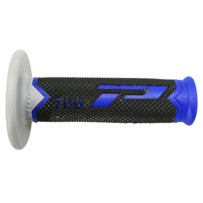 Revêtement de poignée Progrip 788 Triple densité base color bleu-noir-gris closed end 115 mm (paire) - vue 3