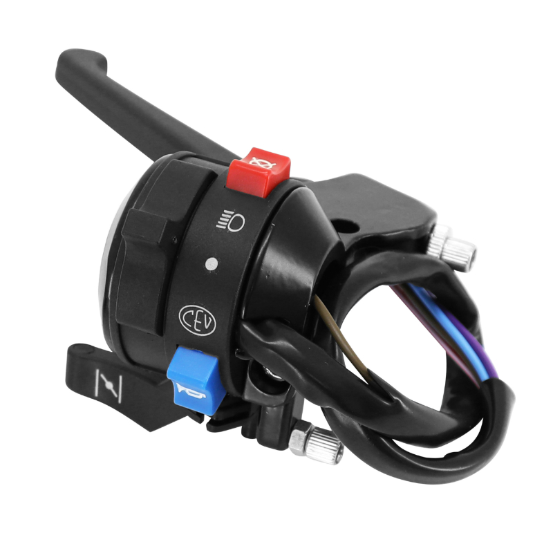 Paire de poignées gaz-frein cyclo adaptable MBK 51 noir P2R - vue 2