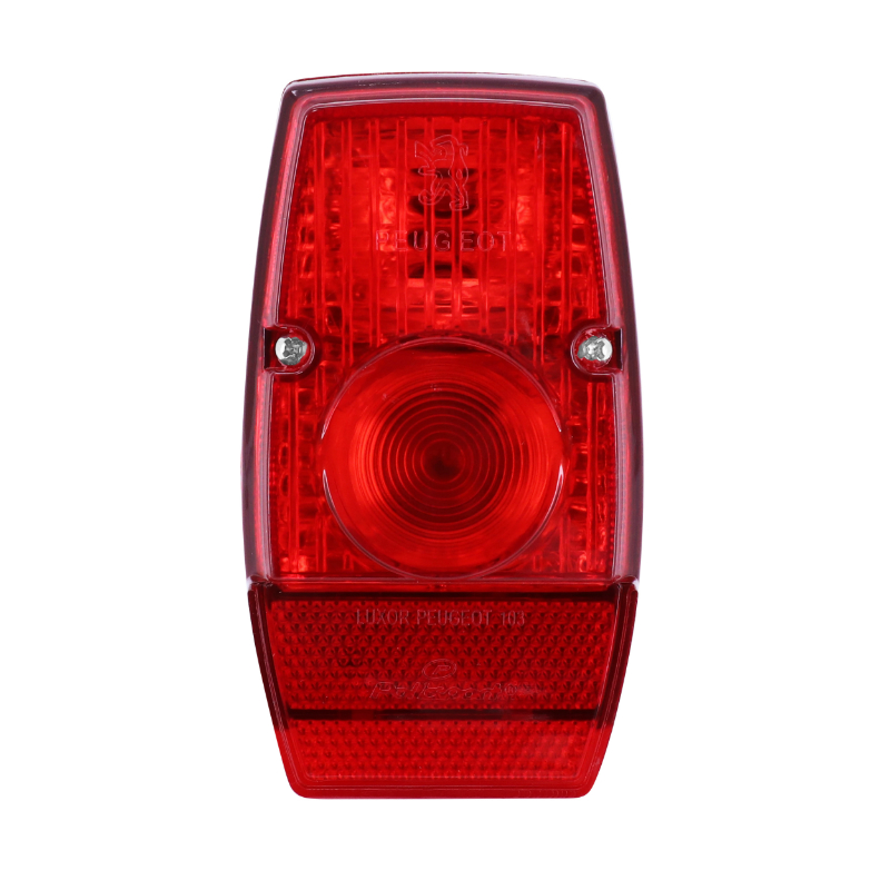 Feu arrière cyclomoteur adaptable Peugeot 103-MBK 51 rouge-chrome 2 ampoules Sélection P2R - vue 2