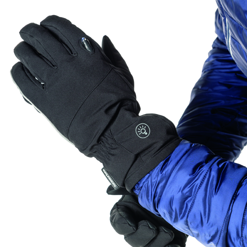 Gants vélo City Long Tucano Lux noir taille M avec éclairage LED USB intégré - vue 8
