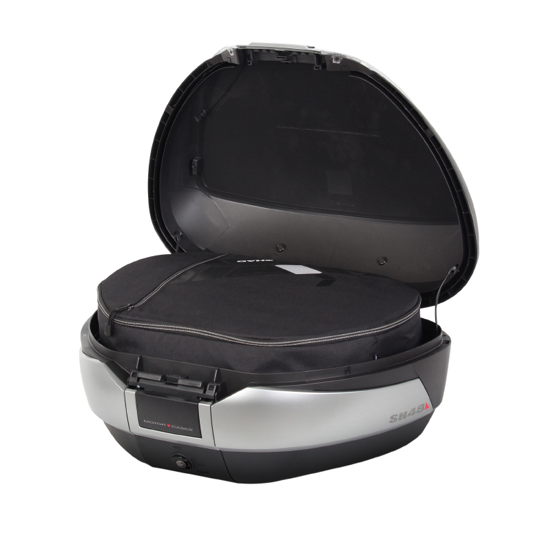 Top case Shad SH48 titanium 48L avec platine (contenance 2 casque integral) (l61xh31xp46cm) avec couvercle + double dosseret (D0B48406R) - vue 2