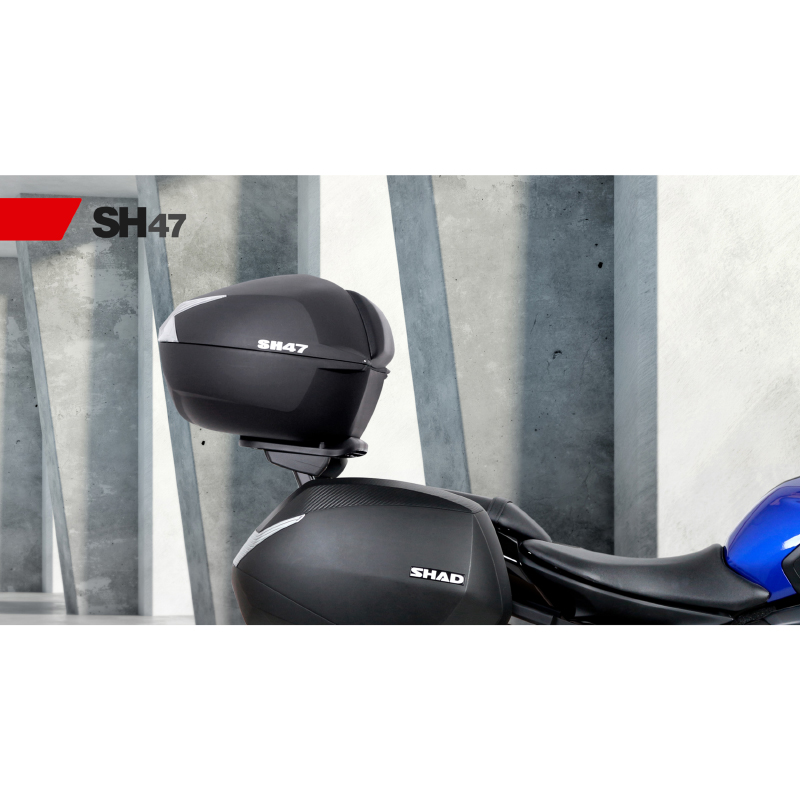 Top case Shad SH47 noir 47L avec reflecteur blanc (D0B47106) - vue 3