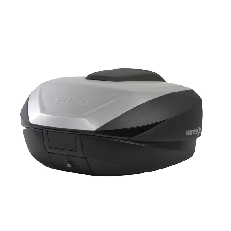 Top case Shad SH59X expandable aluminium 59L avec platine (3 volumes possibles 46-52-59L) contenance 2 casque integral (D0B59200)