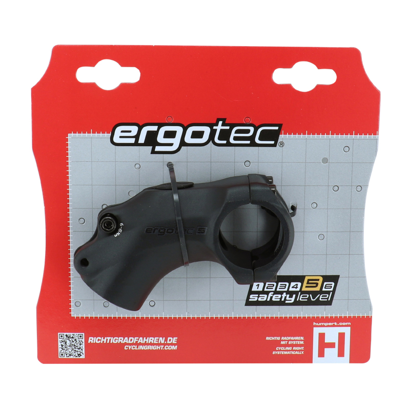 Potence VTT urbain trekking Ergotec High Charisma relevé 45° aluminium noir 31.8 50 mm pour fourche 1"1/8 - vue 4