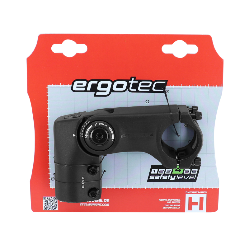 Potence VTT urbain trekking Ergotec réglable Sepia rehausse aluminium noir 31,8 L 90 mm pour fourche 1"1/8 - vue 4