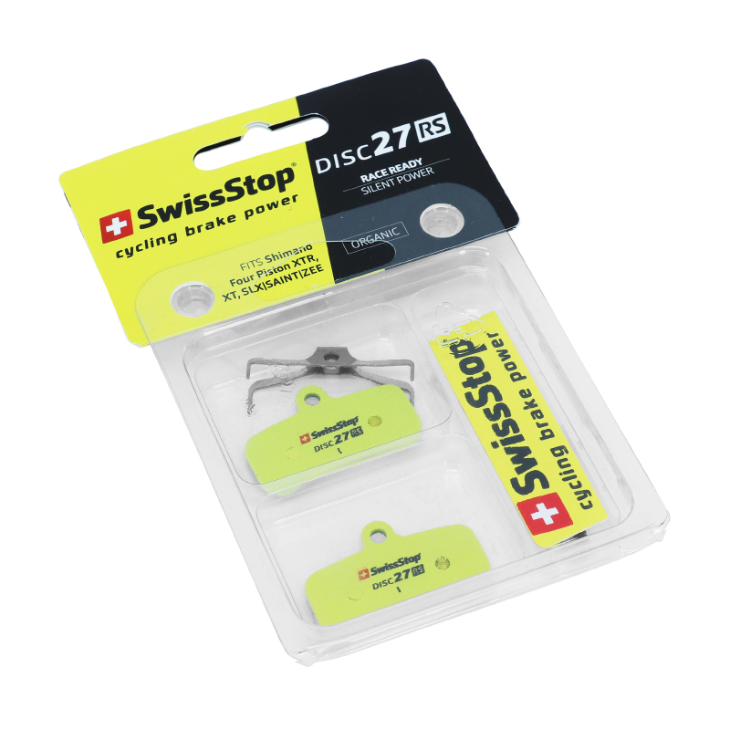 Plaquette de frein VTT shimano XTR M9120 XT m8120-m8020 SLX M7120 saint m820-m640-810, TRP, tektro (Swissstop organic silence - disc 27RS) (paire sur carte) - compatible moto electrique sur-ron - vue 2