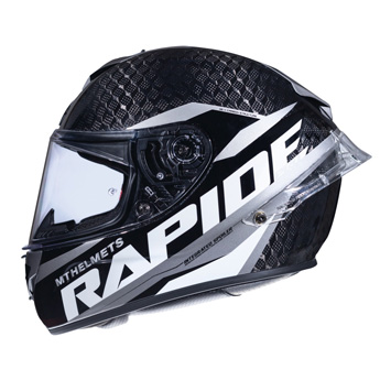 Casque intégral MT Helmets Rapide Pro Carbon C2 Competition gris-noir brillant XS