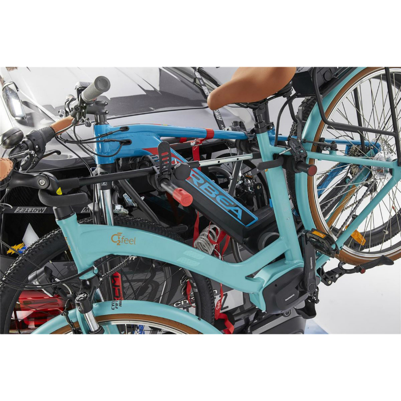 Porte-vélo de coffre Mottez SHIVA-2 VAE pour 2 vélos avec antivol - vue 4