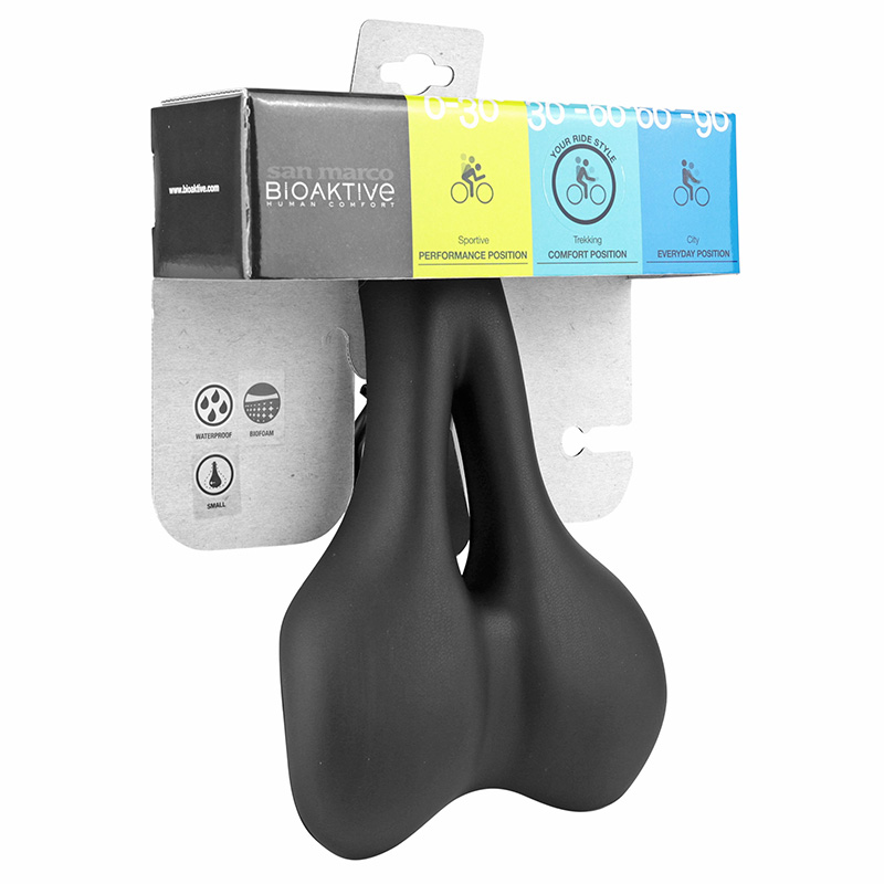 Selle San Marco Bioaktive Trekking Open Mémoire de Forme Unisex Noir 175x269mm - vue 6