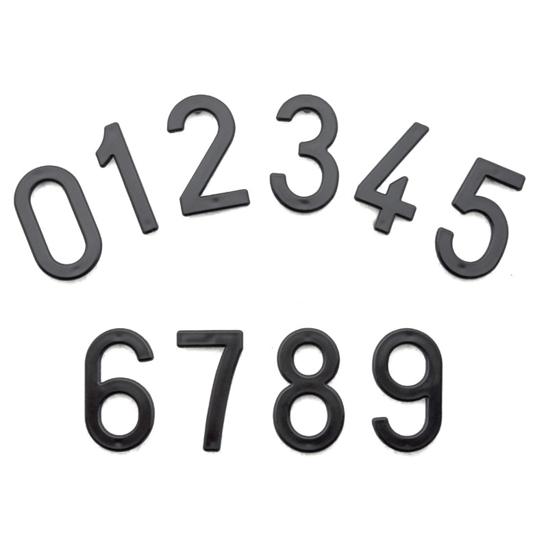 Chiffre plaque Tiflex moto-scooter 45 mm 0 (vendu par 10)