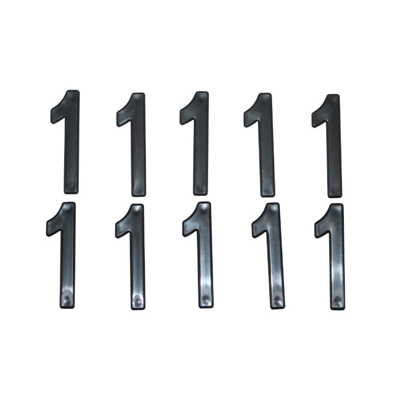 Chiffre plaque Tiflex moto-scooter 45 mm 1 (vendu par 10)