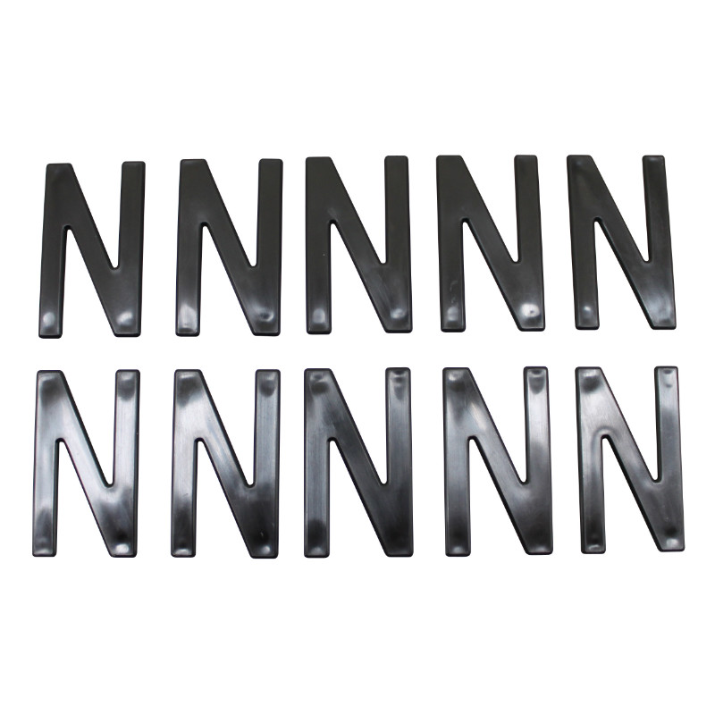 Lettre plaque Tiflex moto-scooter 45 mm N (lot de 10)