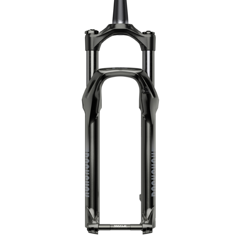 Fourche VTT 27.5 " Rockshox judy silver TK solo air noir pour frein a disque (cone 39.8MM en bas) pivot conique lisse 1"1-8-28,6 avec axe traversant boost 15X110 exterieur reglable-blocable deb. 120MM - vue 2