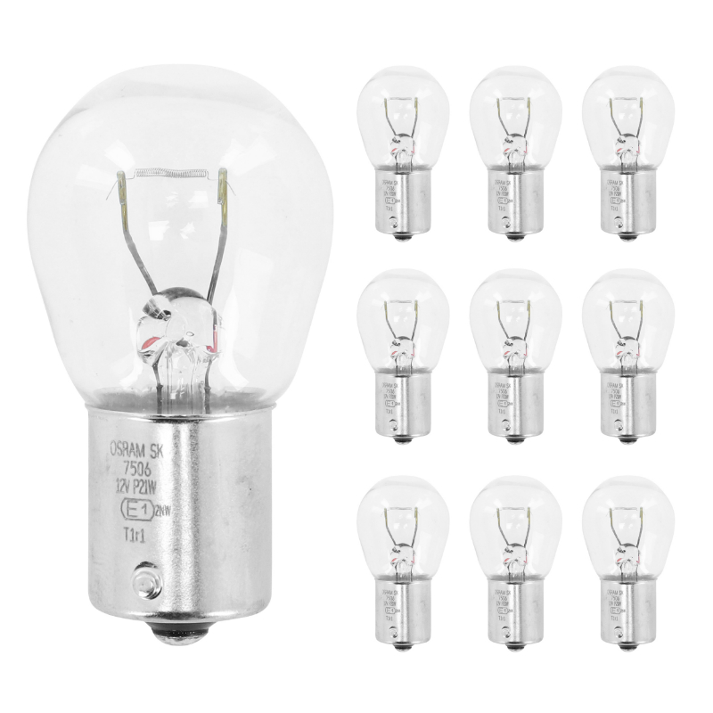Ampoule stop 1 fil 12V 21W Ba15s Osram (x10) - vue 3