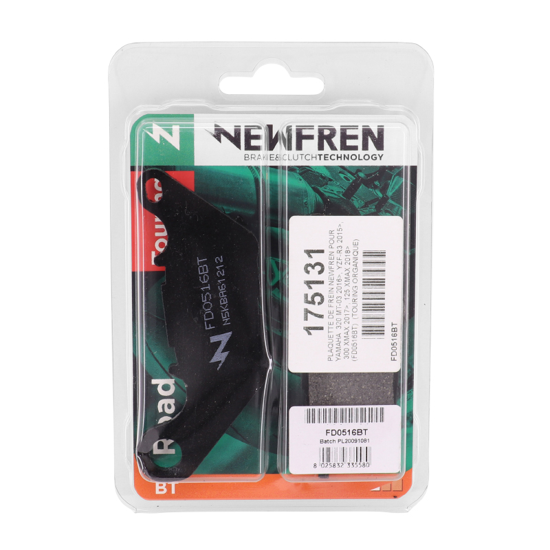Plaquette de frein Newfren FD0516BT touring organique - vue 3
