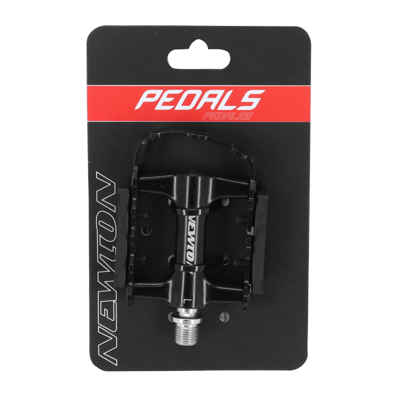 Pédales VTT Newton roulement étanche premium corps alu noir cage alu noir 9-16" (paire) - vue 2