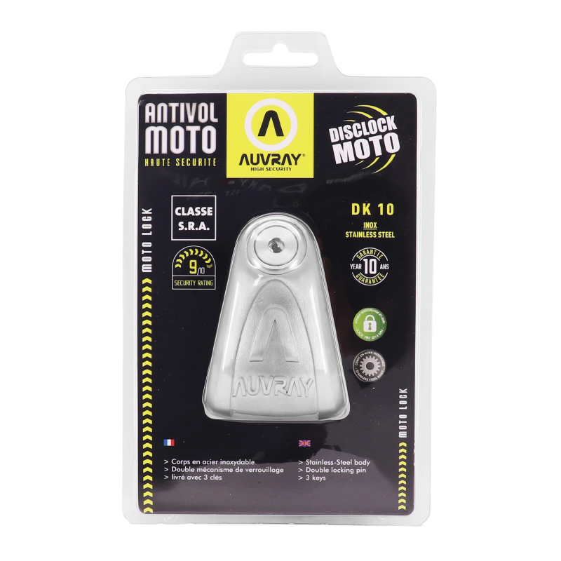 Antivol bloque disque Auvray DK10 diam 10 mm inox classe SRA - vue 4