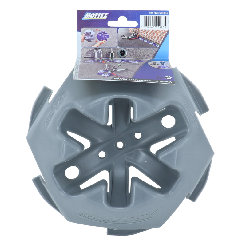 Support rangement trottinette gris MOTTEZ fixation au sol 38MM - 28MM - 25MM - vue 4