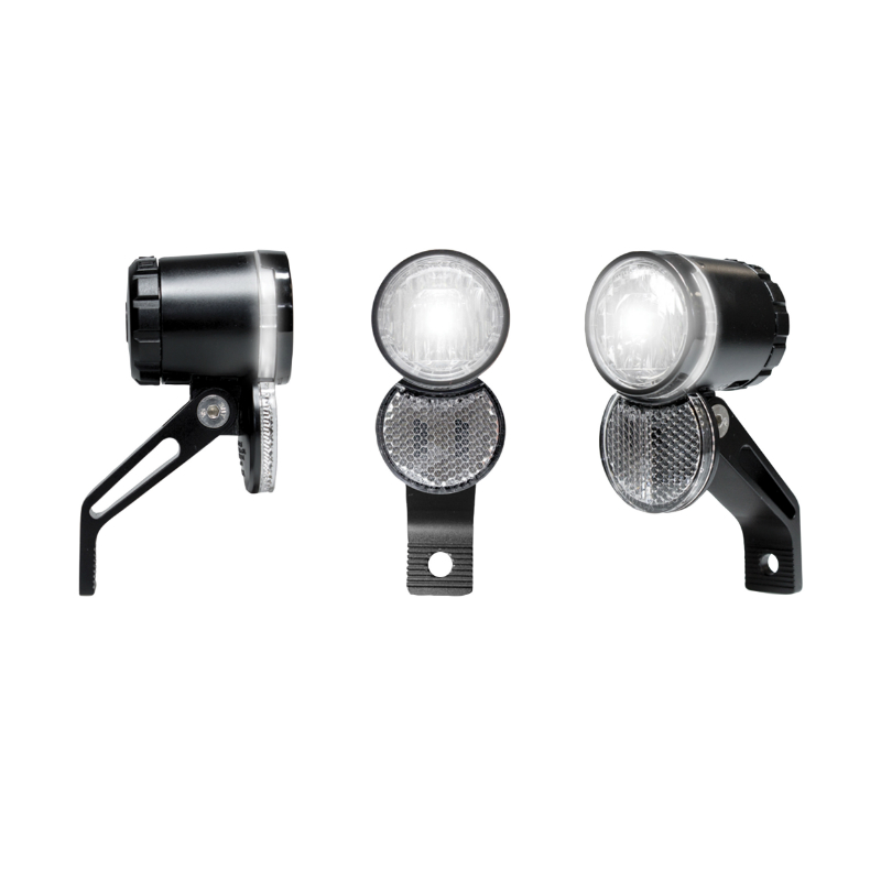 Eclairage velo vae - e-bike avant sur fourche Trelock LS230 bike-i 6-12V 20LUX noir - pour voir a 40M et visible a 2KMS - vue 3