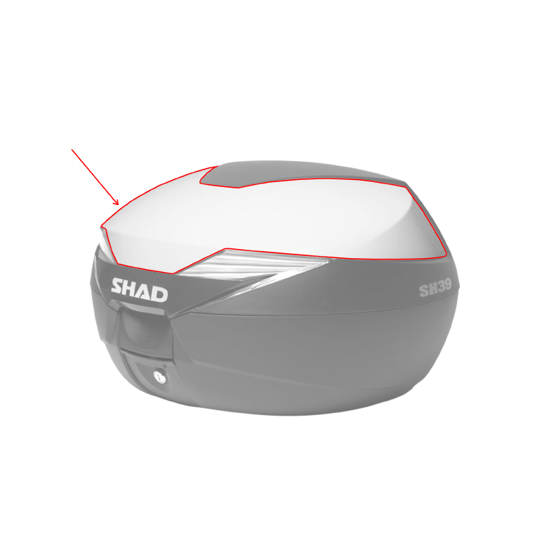 Capot-couvercle top case Shad SH39 blanc (D1B39E08) - vue 2
