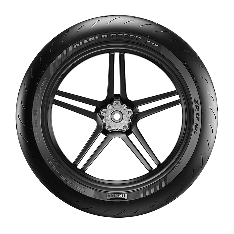Pneu moto 17'' 160-60-17 Pirelli Diablo Rosso 4 radial ZR arrière M-C TL 69W - vue 2